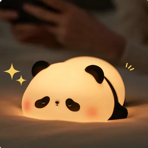 Cute Panda Silicone Night Light for Kids and Gifts