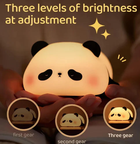 Cute Panda Silicone Night Light for Kids and Gifts