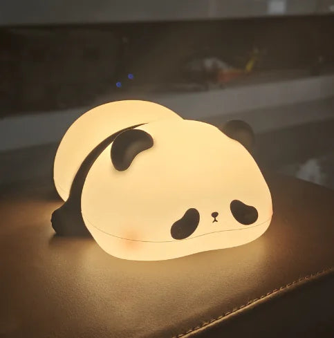 Cute Panda Silicone Night Light for Kids and Gifts